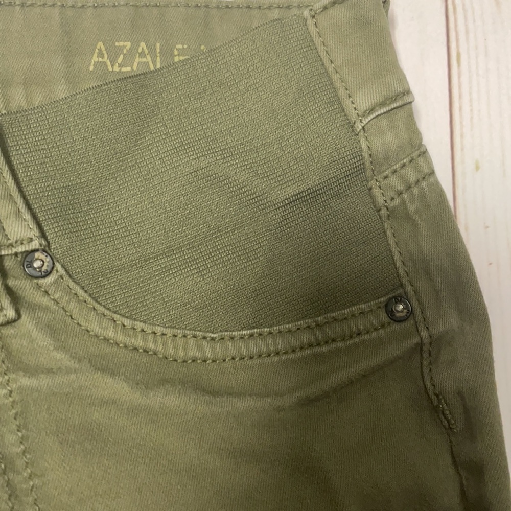 DL1961 Azalea maternity Relaxed Skinny olive pants - Picture 6 of 8